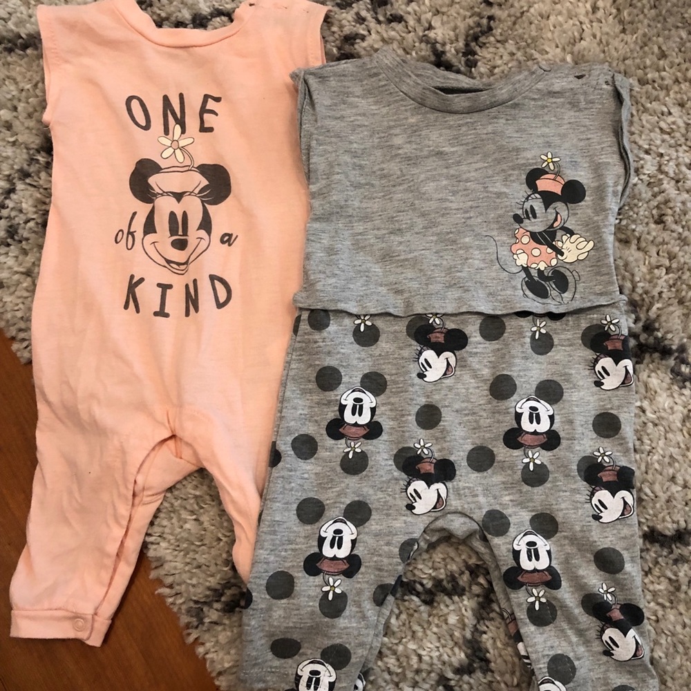 Minnie Mouse cotton rompers